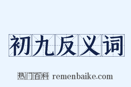初九反义词是什么意思的图片